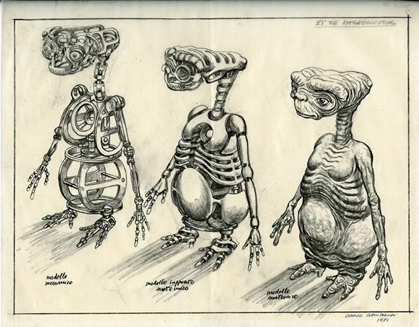E.T. original blueprint mechanical illustration